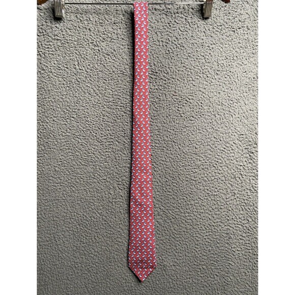 VINEYARD VINES Silk Men's Tie Martha's Vineyard Red Fish Necktie 62" - Picture 6 of 10